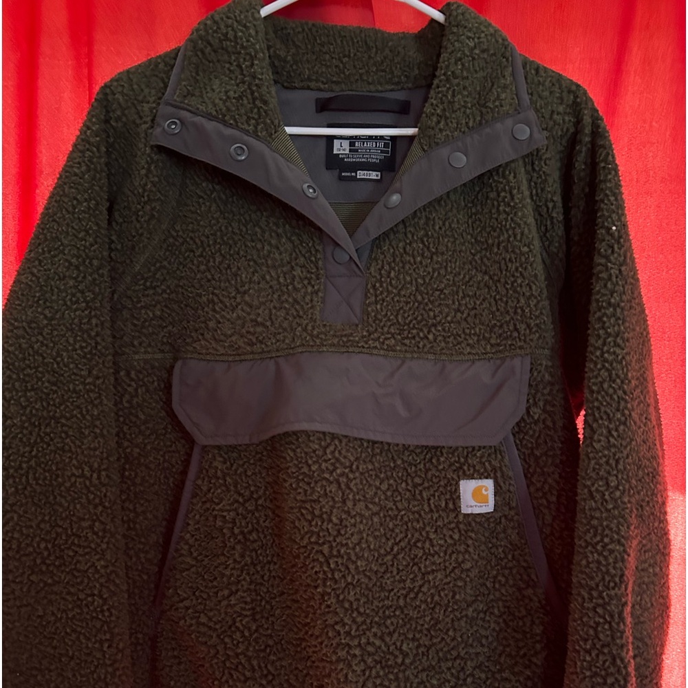 Carhartt relaxed fit fleece jacket,size 12-14